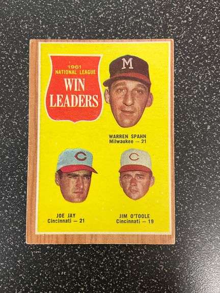 1962 Topps National League Win Leaders Baseball Card #58