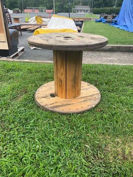 Wooden Spool, 24-Inch Height and 28-Inch Diameter