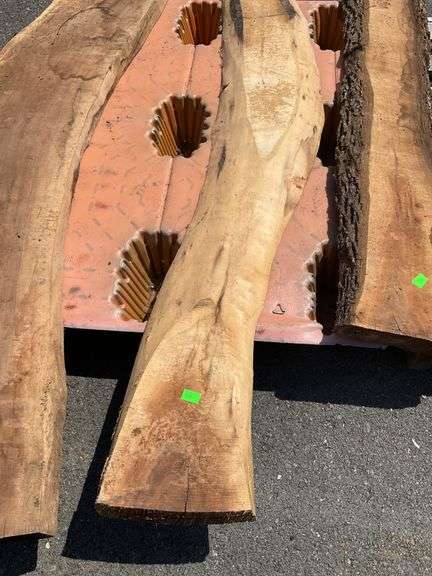 Natural Lumber Slab, 76 Inches Long with Tapered Width of 4 to 9 Inches