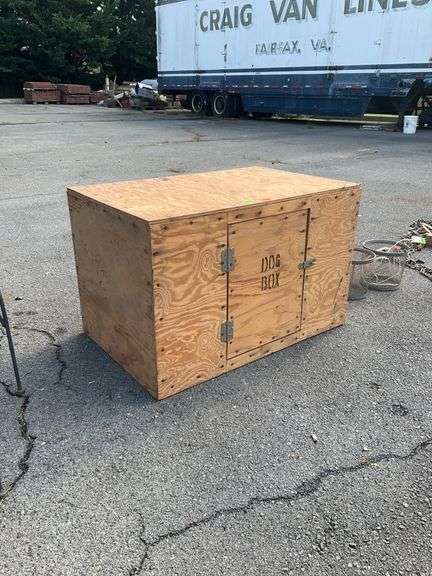 Wooden Dog House With Hinged Door