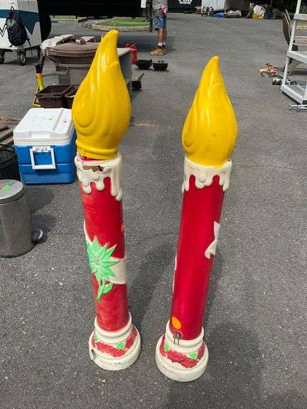 Holiday Candle-Themed Light-Up Blow Molds