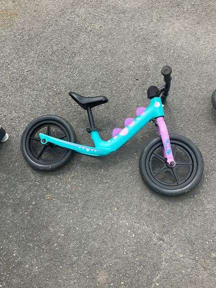 Foot-Powered Kids Balance Bike with Blue and Purple Frame