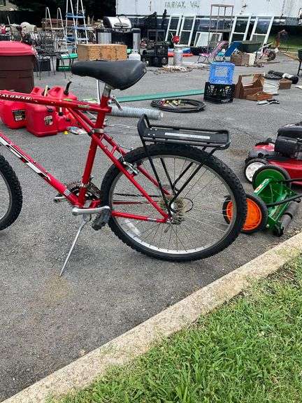 GT Palomar Red Bicycle with Rear Cargo Rack and Triple Triangle Technology