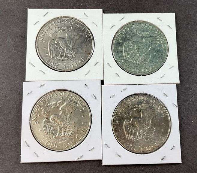 Four Eisenhower dollars 1972/1978