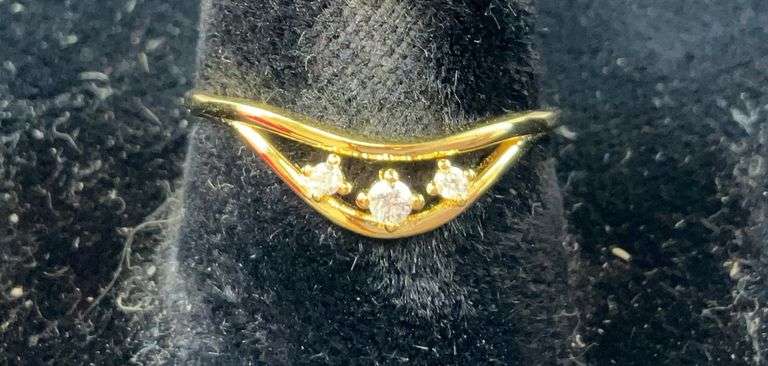 Gold over sterling silver ring size 8