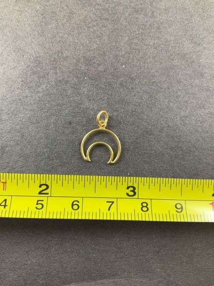 Goldtone moon pendant