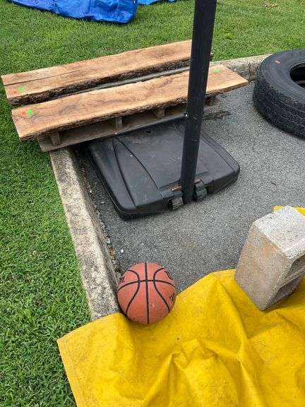 Lifetime Basketball Hoop with Acrylic Backboard and Weighted Base, needs new net