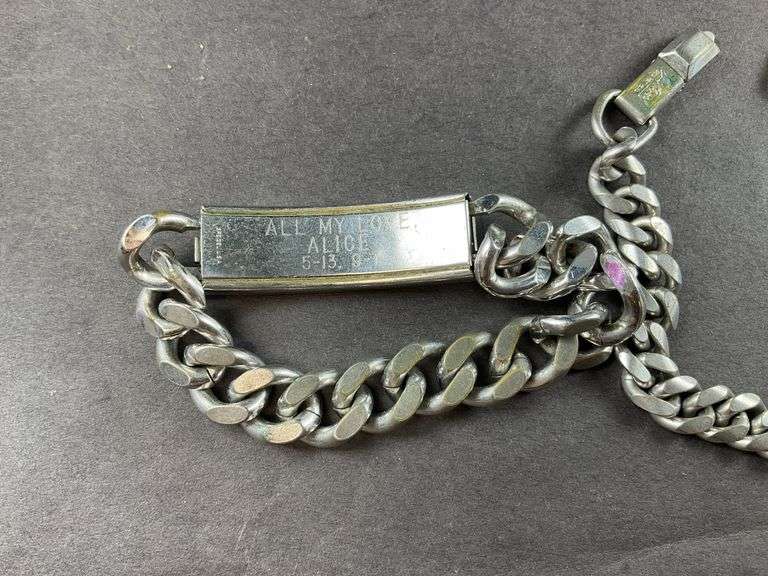 Two Men's Bracelet One Is Engraved With "Gary"