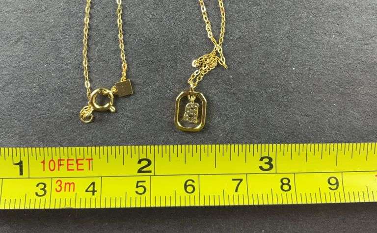 Gold over sterling silver ”B” initial necklace 20in