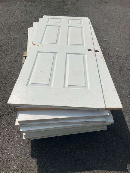 Pallet of Ten Six-Panel Interior Doors, 80″Hx32″W Each