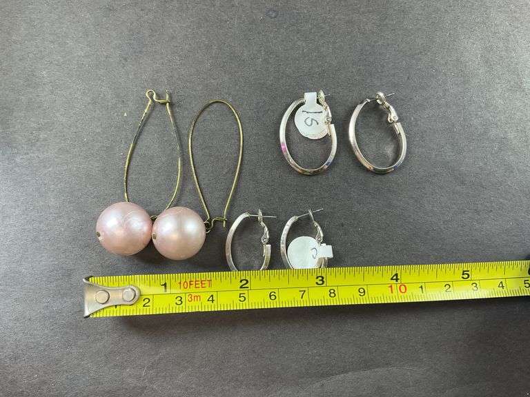 Three Sets Of Earrings