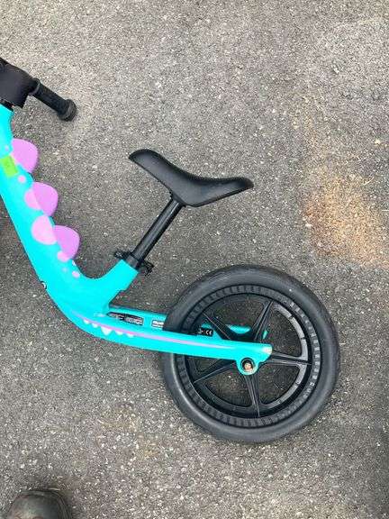 Foot-Powered Kids Balance Bike with Blue and Purple Frame