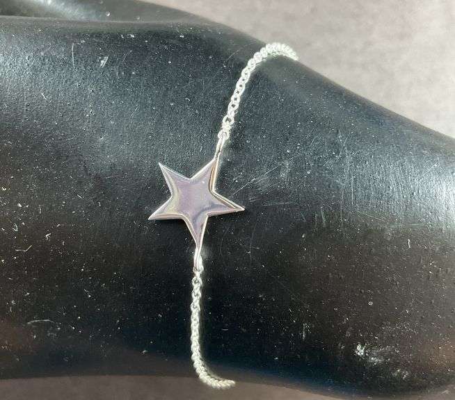 Sterling silver 6-7in star bracelet .92g