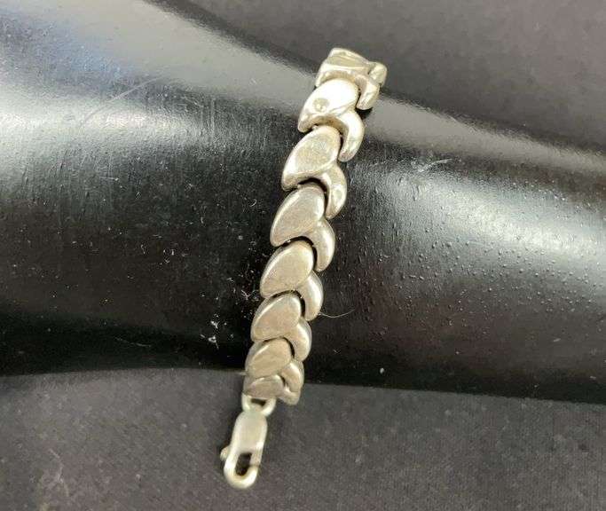 Sterling silver bracelet marked  “Stargold” 7.5in , 8.3gram