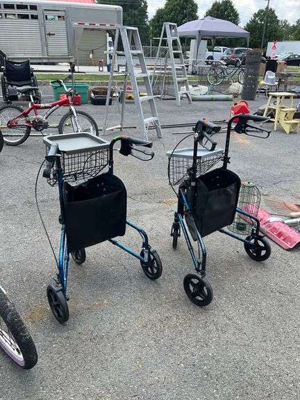 Drive Three-Wheel Rollators Walkers with Baskets and Trays