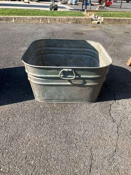 Galvanized Two-Handle Bucket Marked ’63’