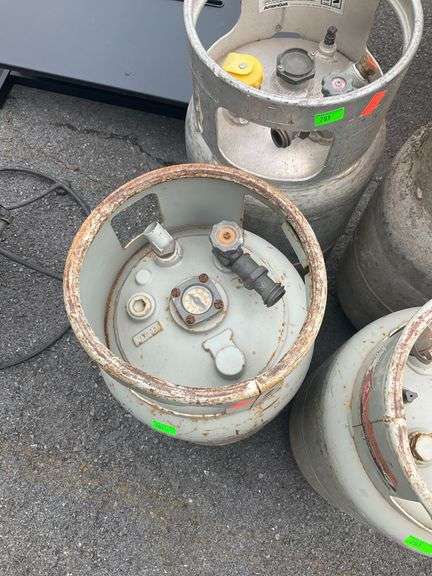 Four Empty Forklift Propane Cylinders