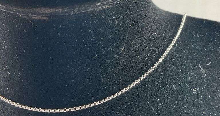 Italian sterling silver 18in rolo chain necklace 1.63g