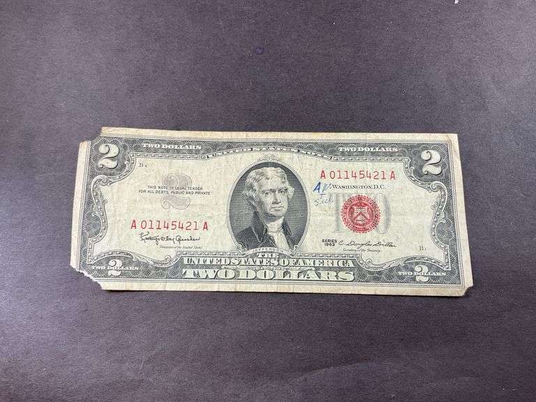 $2.00 Bill Red Seal Series 1963