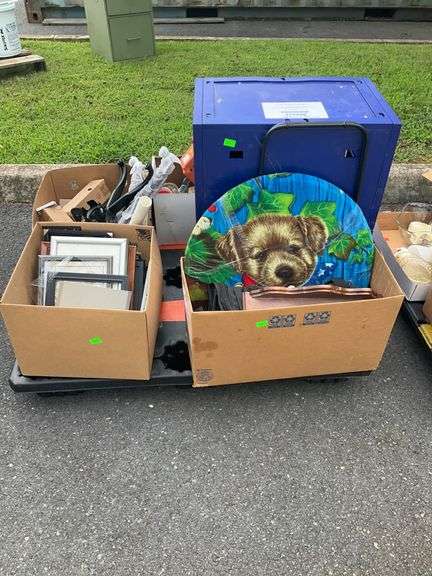Household Items, Including Framed Pictures, Vacuum, and Decorative Pieces
