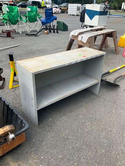 Two-Tier Shelf Unit, Gray, 36”x12”x22”H