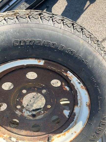 Trailer Tires, ST175/80D13, Steel Rims Included