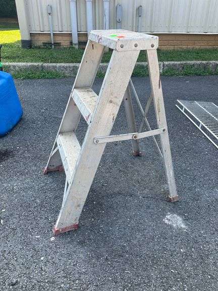 Aluminum Two-Step Ladder With 24-Inch Top Step Height