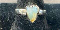 Sterling silver rough opal ring size 7.5