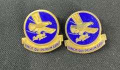 Distinctive Unit Insignia DUI US Army Air Force 1st troop carrier command WW2, one has the pin part missing