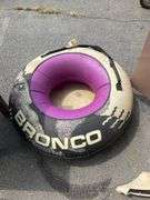 Bronco Inflatable Tube with Purple Interior and Handles