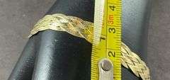 Bracelet With Five Intertwined Silver Strands Made In Italy 7.8 grams Sterling Silver size 7"
