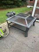Metal Outdoor Fire Pit with Mesh Top, 26″ x 26″