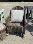 3-Piece Wicker Set With Two Rocking Chairs and Round Table