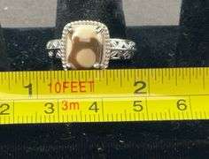 Wood jasper ring size 9 platinum bond