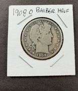 1908O barber half dollar