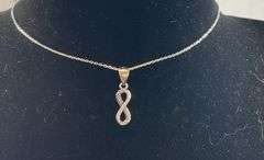 Sterling silver infinity necklace 18in