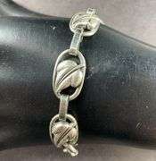 Danecraft Leaf Designed Bracelet 13.9 grams Sterling Silver size 7"