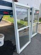 Framed Window Unit with Double Glass Panels, 62”Hx34”W