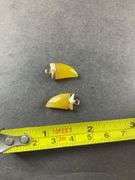 Pair of yellow stone goldtone pendants/earrings ( no earrings hooks)