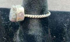 Sterling silver rough cut ruby size 5