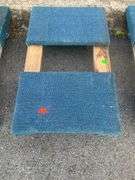 Padded Floor Dolly with Carpeted Platform and Casters, 32” x 19”