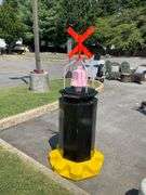 Decorative Buoy-Top Structure With Crossbuck Accent, 68″H
