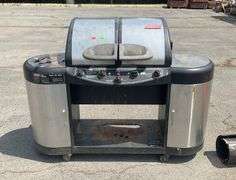 Coleman Gas Grill with Side Burner and Dual Lidded Cooking Surface