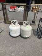 Two Metal Propane Tanks