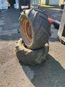23×10.50-12 Tires with Wheels Showing Dry Rot and Rust