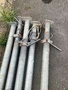 Five Galvanized Shoring Posts with Adjustable Threaded Ends