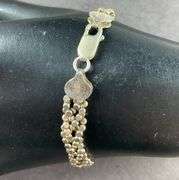 Four Strand Bracelet Milor Silver Made In Italy 9.8 grams Sterling Silver size 7.5"