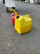 Five-Gallon Diesel Fuel Can and 2 1/2-Gallon Fuel Can with Spouts
