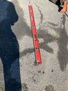 Red 48-Inch Level with Bubble Vials