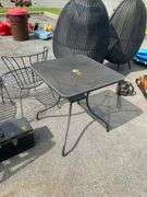 Square Mesh Metal Side Table, 28”x28”